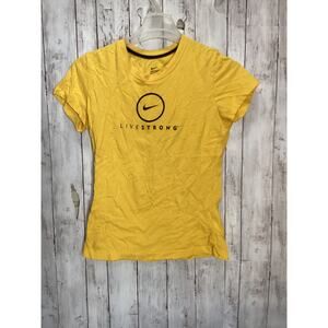 Nike Livestrong Short Sleeve T-shirt Size Large Yellow